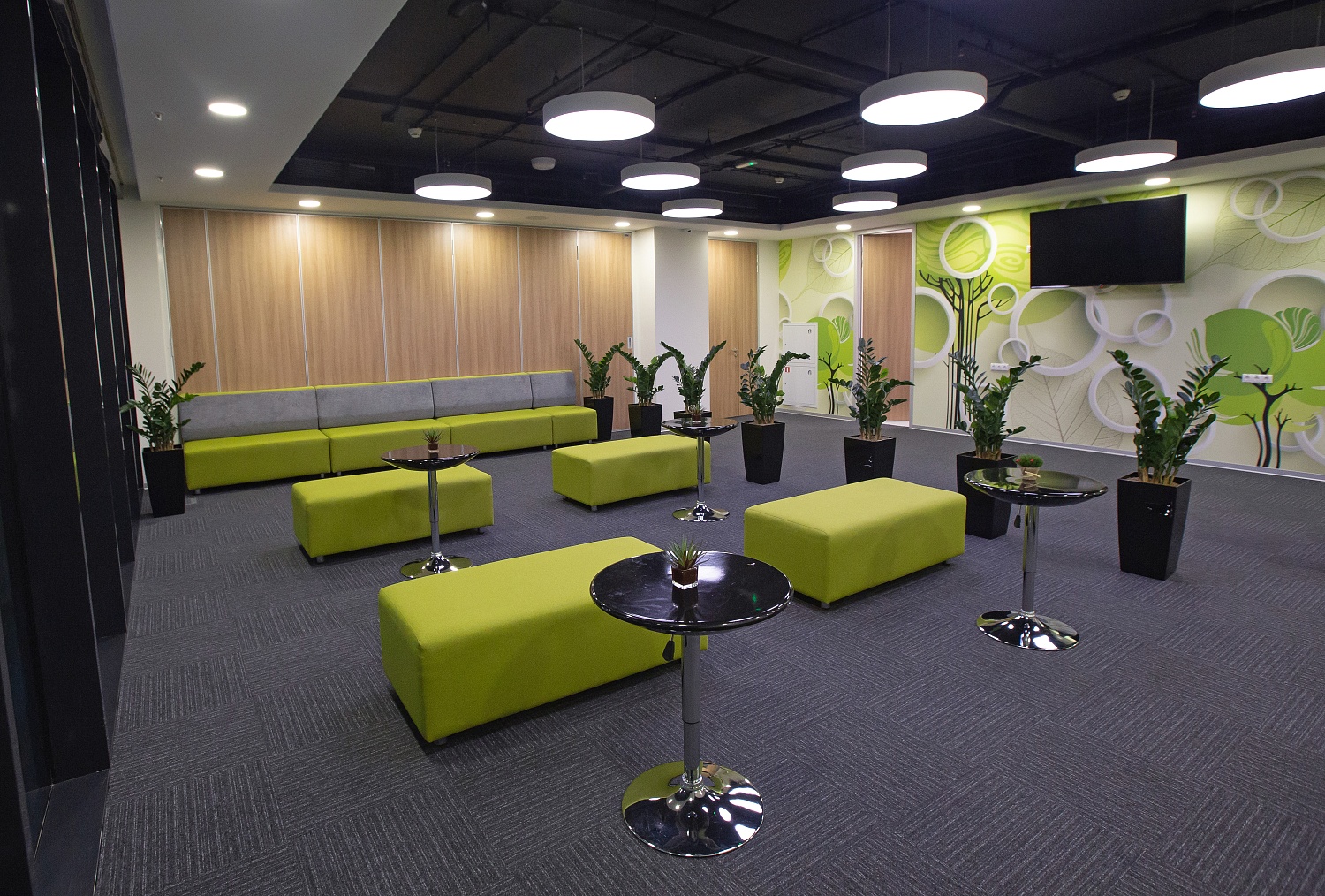 Installation of sound equipment for broadcasting background music